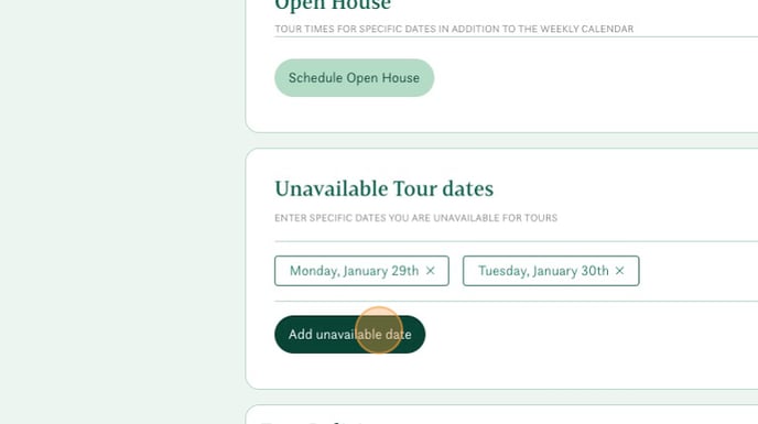 Add Unavailable Dates for Tours on Kinside - Step 4