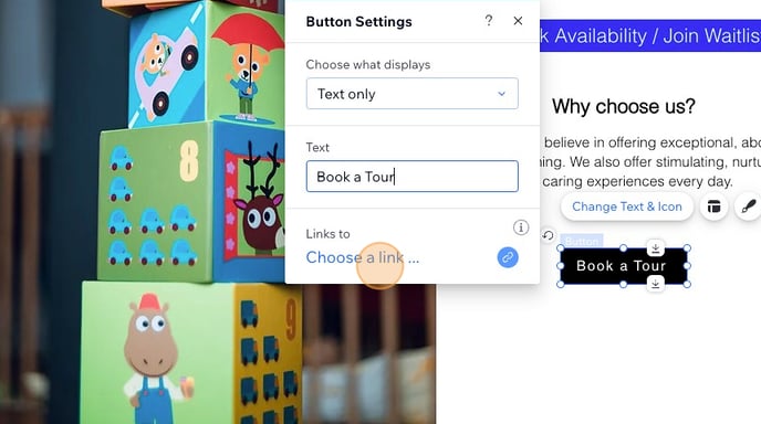 Add a _Book a Tour_ Button to a Wix Website - Step 8