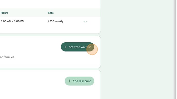 How to Activate Waitlist and Waive Fees on Kinside - Step 3