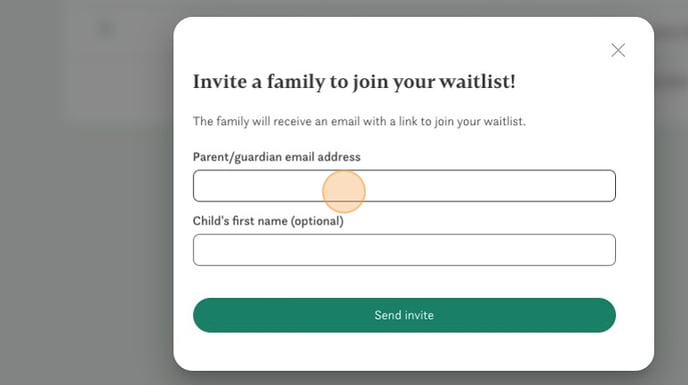 Inviting Family to Kinside Waitlist - Step 4