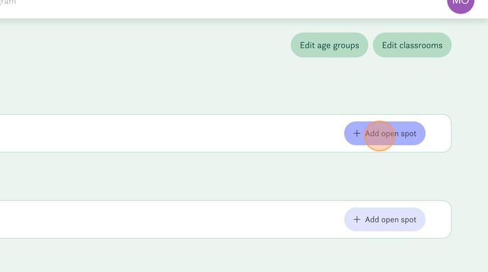 Quickly add or edit an open spot - Step 3