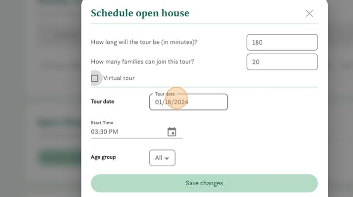 Schedule an Open House with Specific Time and Date - Step 9